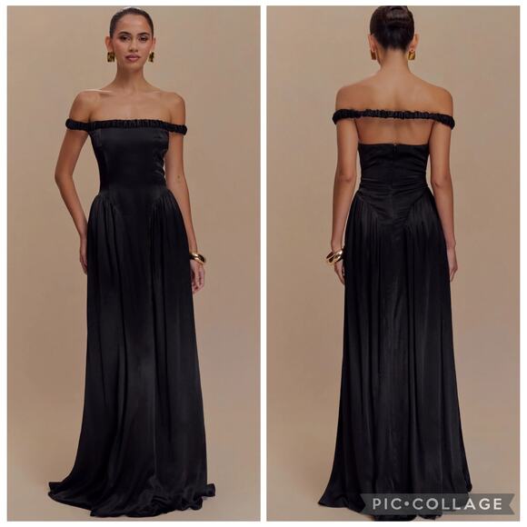 NEW Meshki Coco Dropped Waist Maxi Dress Black Size Medium Cocktail Gown -  www.rajagirimanappuram.com